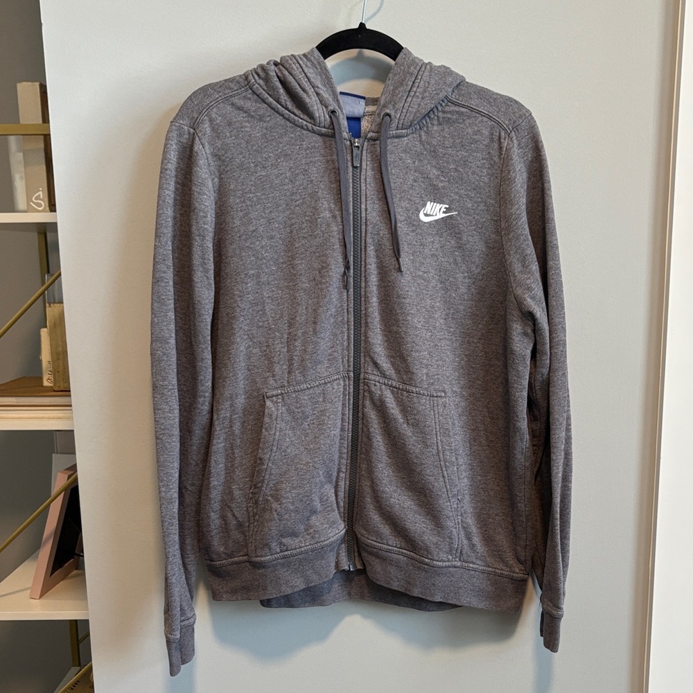Nike Heather Gray Full-Zip Hoodie